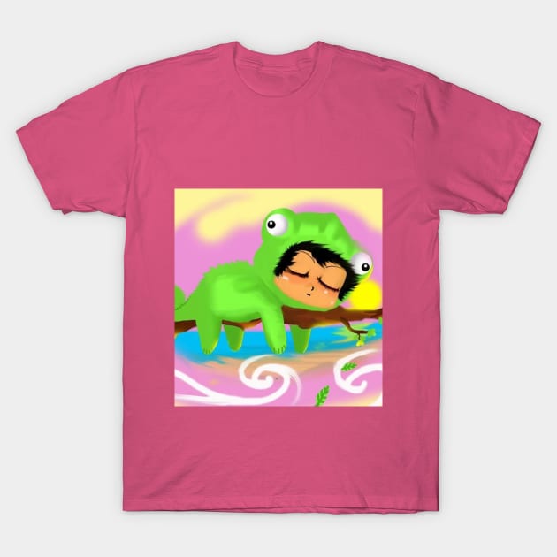 Little chameleon T-Shirt by dreamboxarts